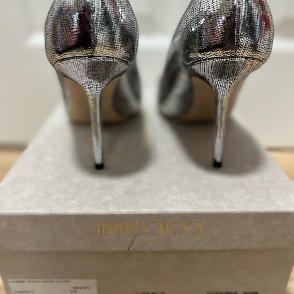 Jimmy Choo - Love85 - NWT silver with some black. Size 40 - Picture 7 of 8
